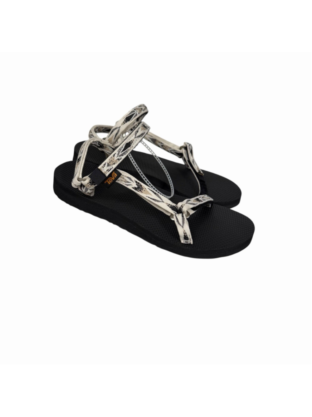 Teva Original Universal Slim Womens Size 6 Sandal archive wings white/ black - Picture 2 of 8